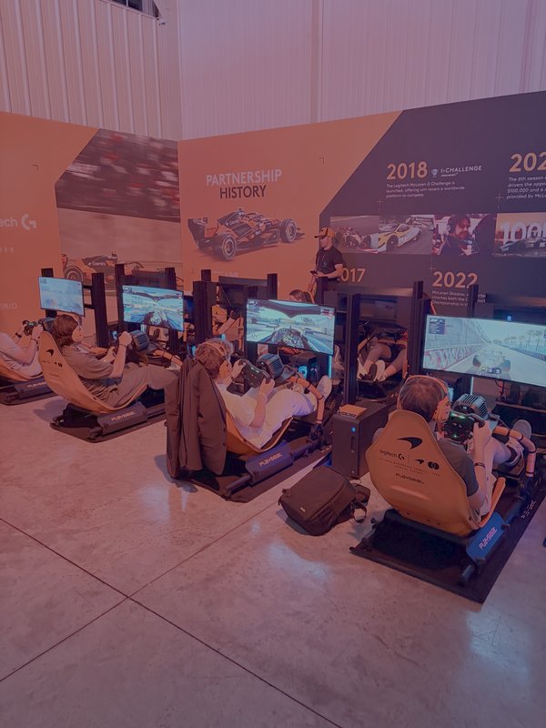 F1 racing simulator setup